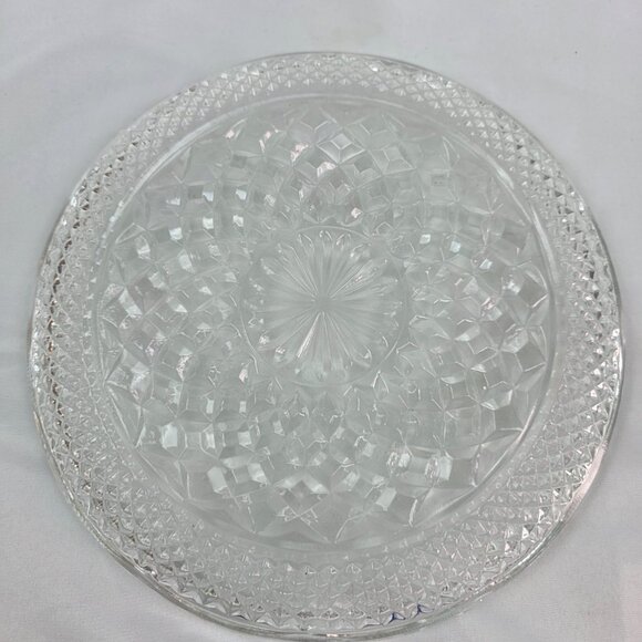 Vintage Anchor Hocking Wexford Dinner Plate Quilted Diamond Design 9 5/8 Inches - Picture 13 of 13